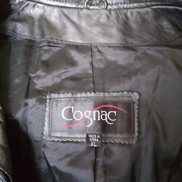Ladies XL Cognac Full Length Leather coat - Picture 2 of 7